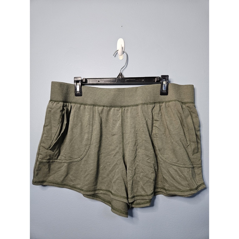 Athletic Works 3X Olive Green Comfort Lounge Gym Running Athletic Shorts Elastic